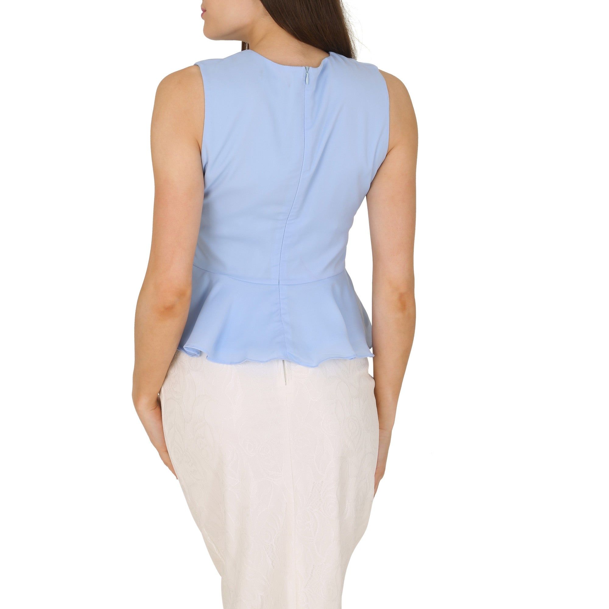 Cutie London Shoulder Panel Peplum Top