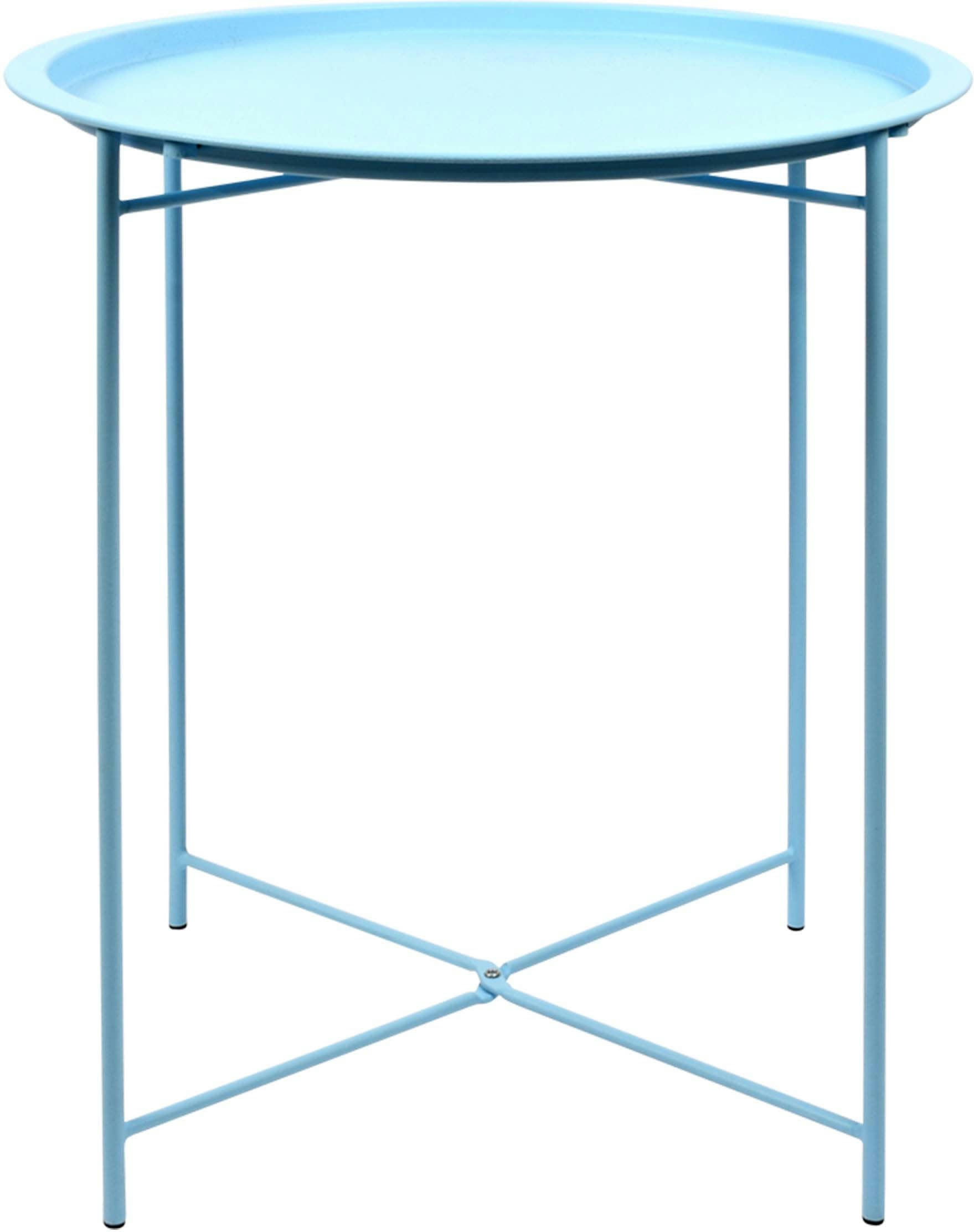 - Table d'appoint en acier nuances de bleu