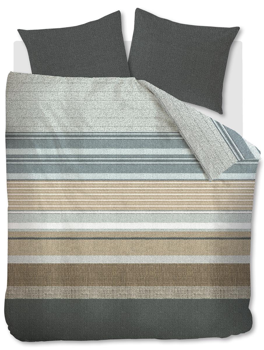 Beddinghouse Lex dekbedovertrek - Tweepersoons - 200x200/220 cm - Grijsgroen