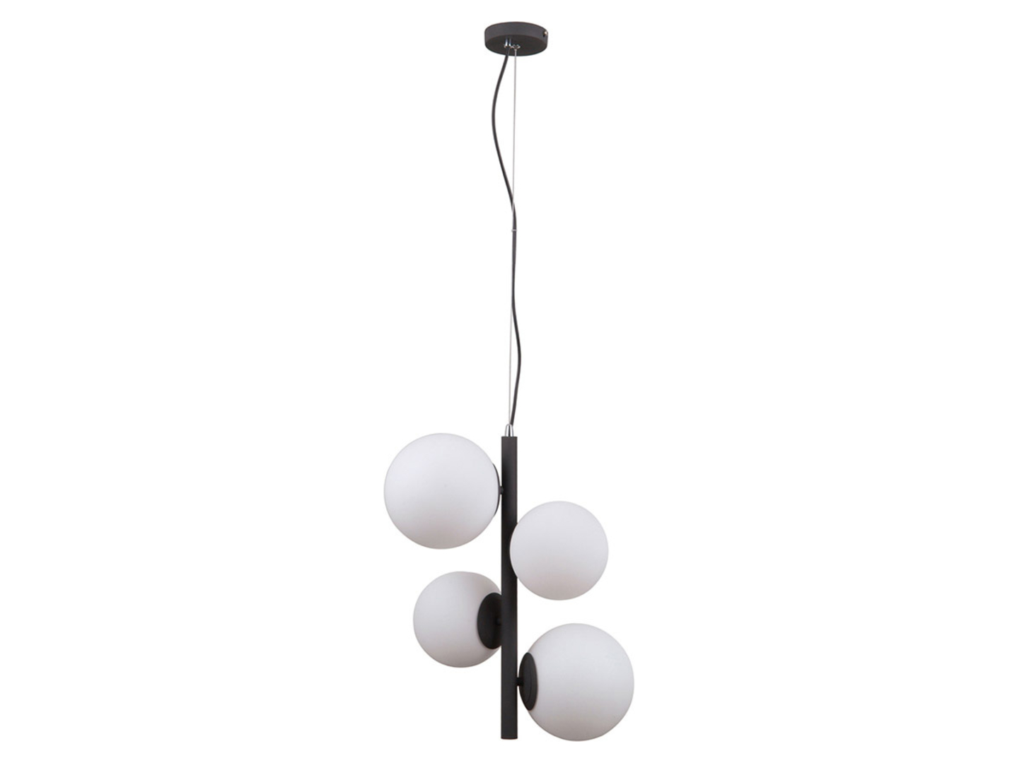 Lampa wisząca Riga4-punktowa szklana biało-szara