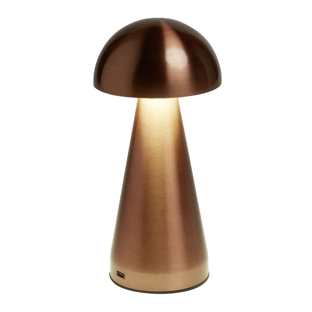 Lampe de table Roundi USB tactile orange Ø9,5xH22,5cm