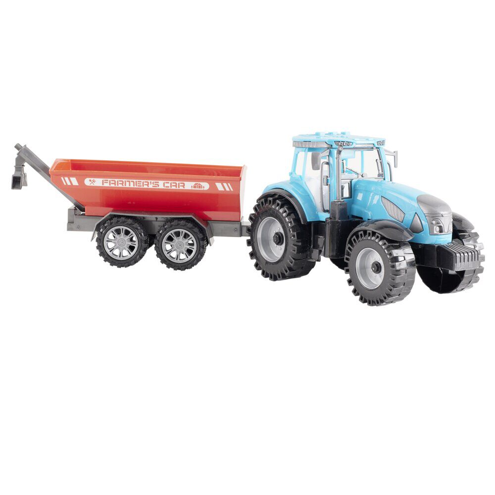 Tracteur avec remorque son et lumière plastique L44cm