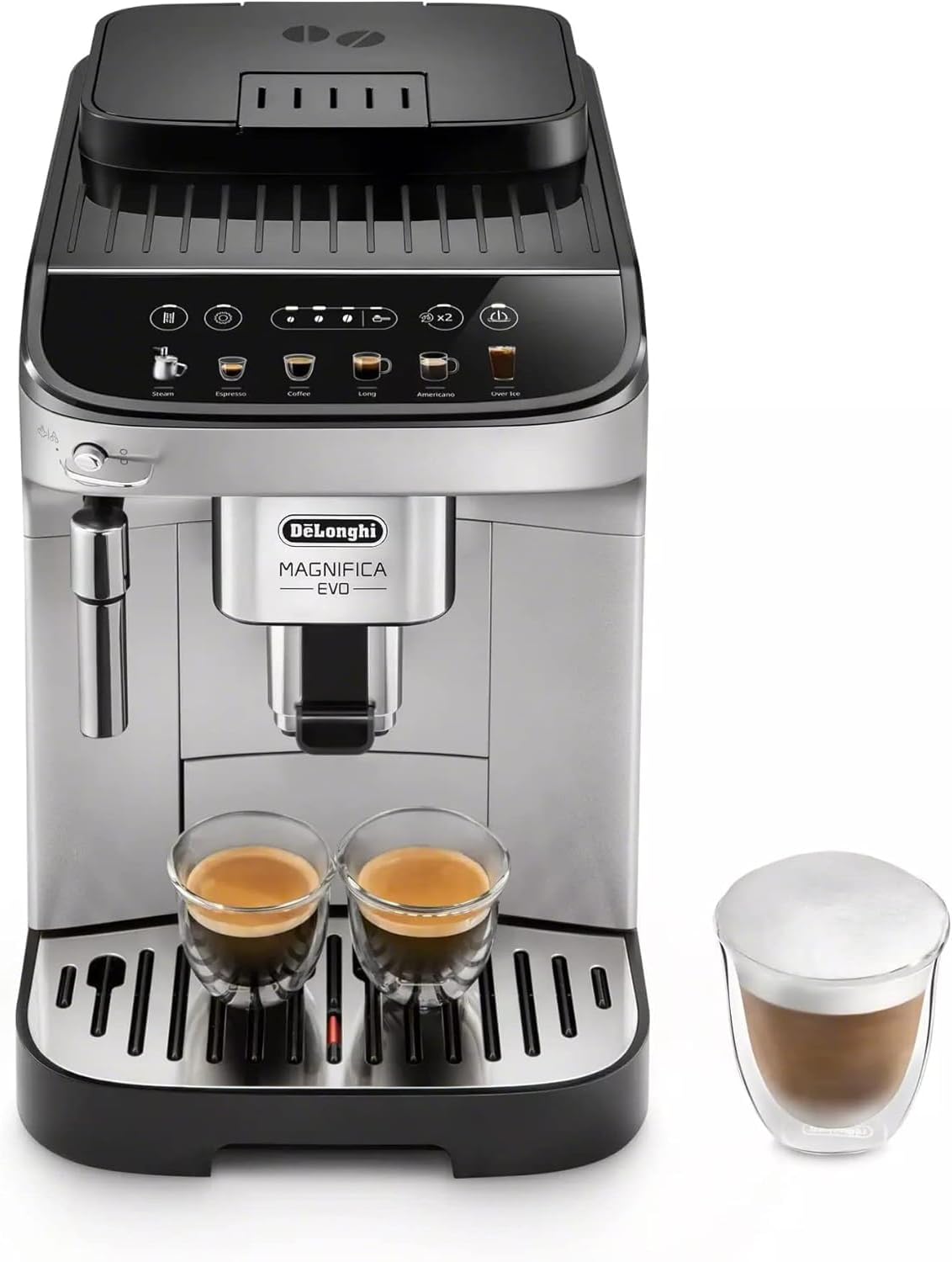 De'Longhi Magnifica Evo Espresso Machine with Manual Frother, 4 Recipes, ECAM29043SB (Renewed)