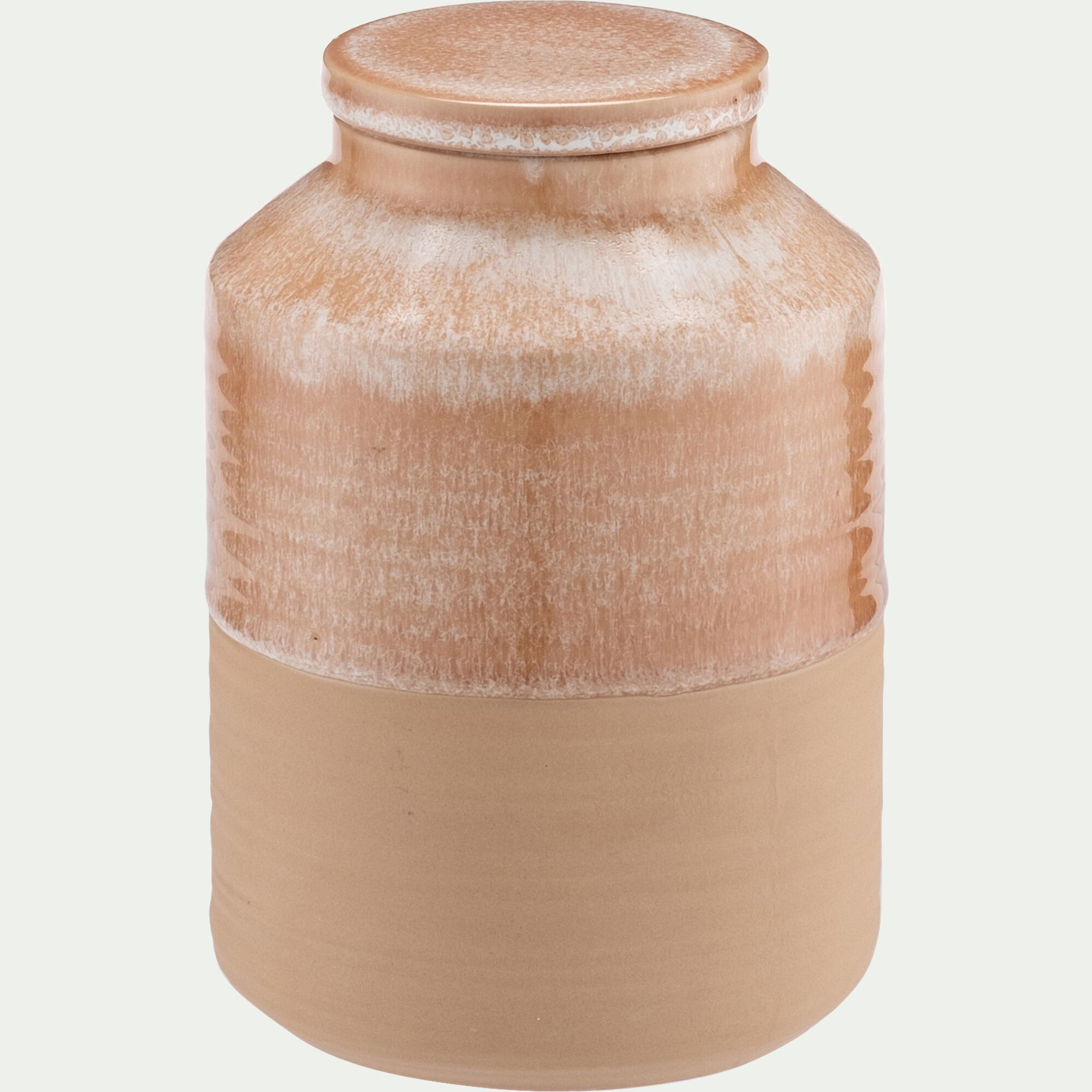 BOCARA - Bocal avec couvercle 1L en grès - beige