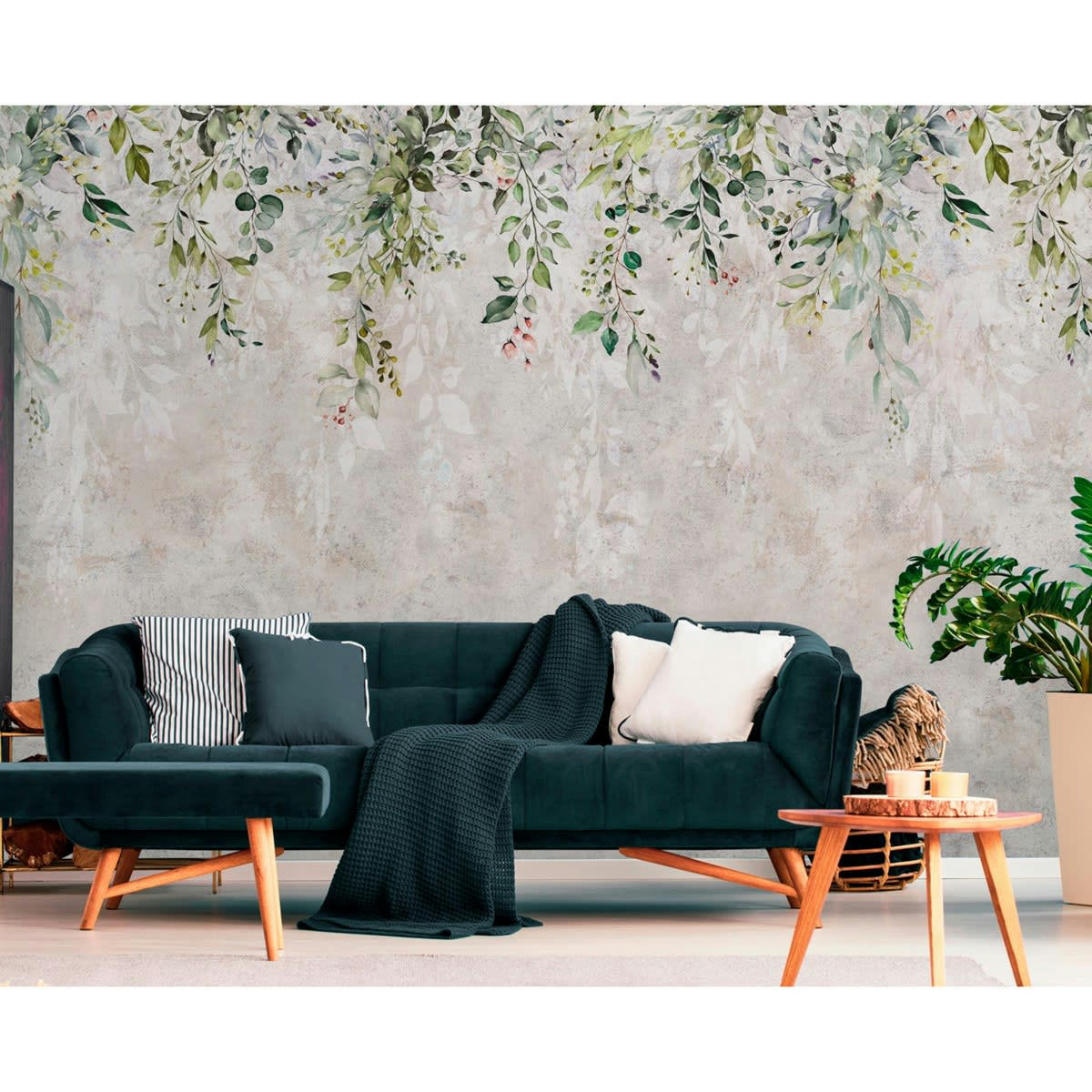 JARDIN D'ANTAN - Papier peint panoramique motif floral Multicolore 384x270cm