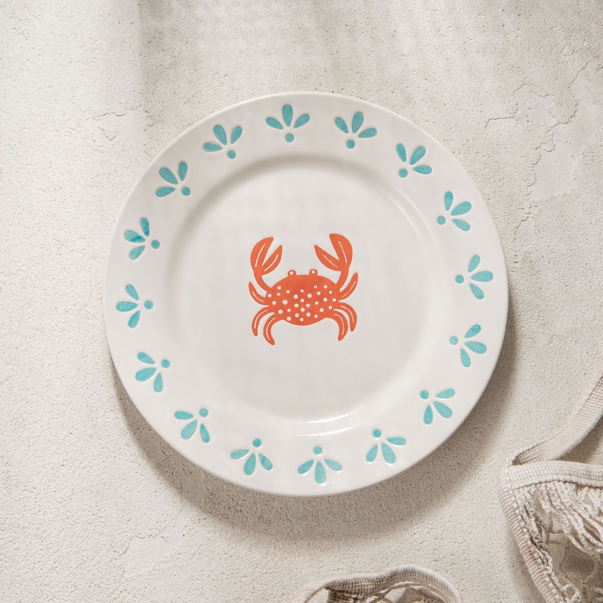 Talerz KAOMA deserowy z krabem 21 cm
