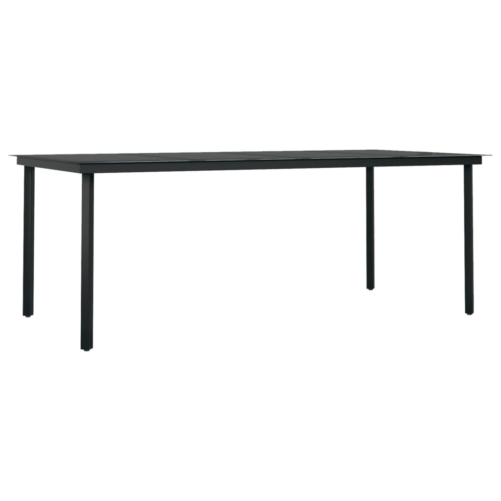 Stół ogrodowy Czarny 200 x 100 x 74 cm Stal vidaXL
