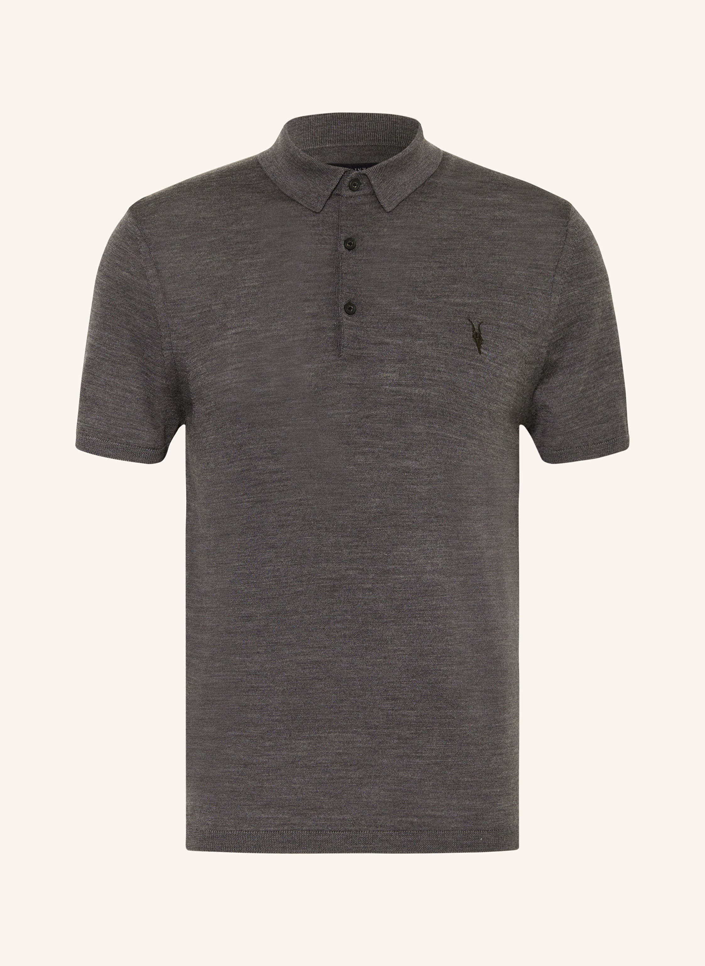 ALLSAINTS Strick-Poloshirt MODE MERINO aus Merinowolle