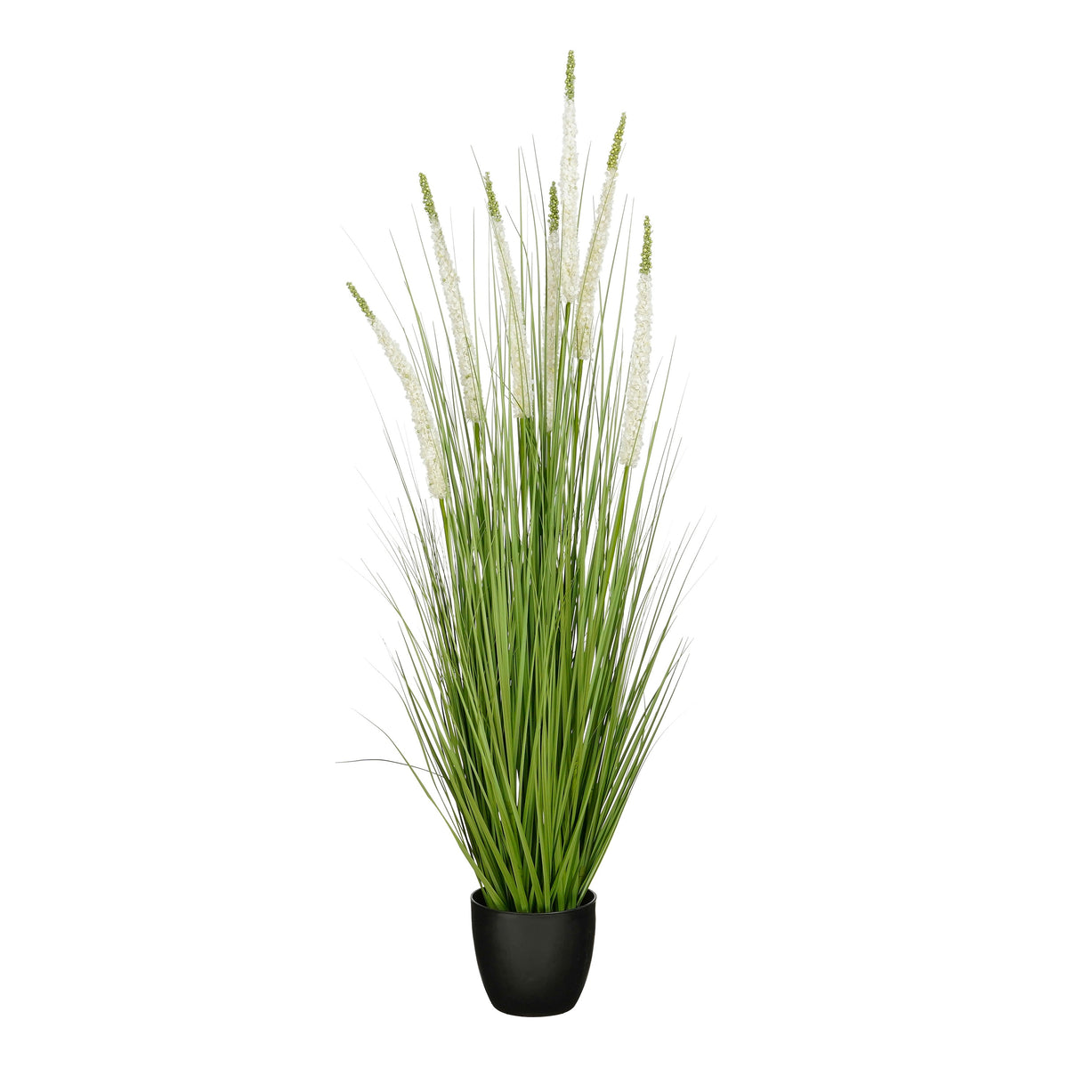 Mica Decorations Eremurus – Kunstgras in Pot – Realistische Nepplant Woondecoratie – Kunstplanten voor Binnen en Buiten – H140 x Ø45 cm – Groen, Wit