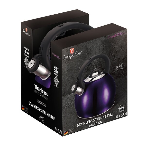 Berlinger Haus Stainless Steel Kettle 3.2 qt, Purple Collection