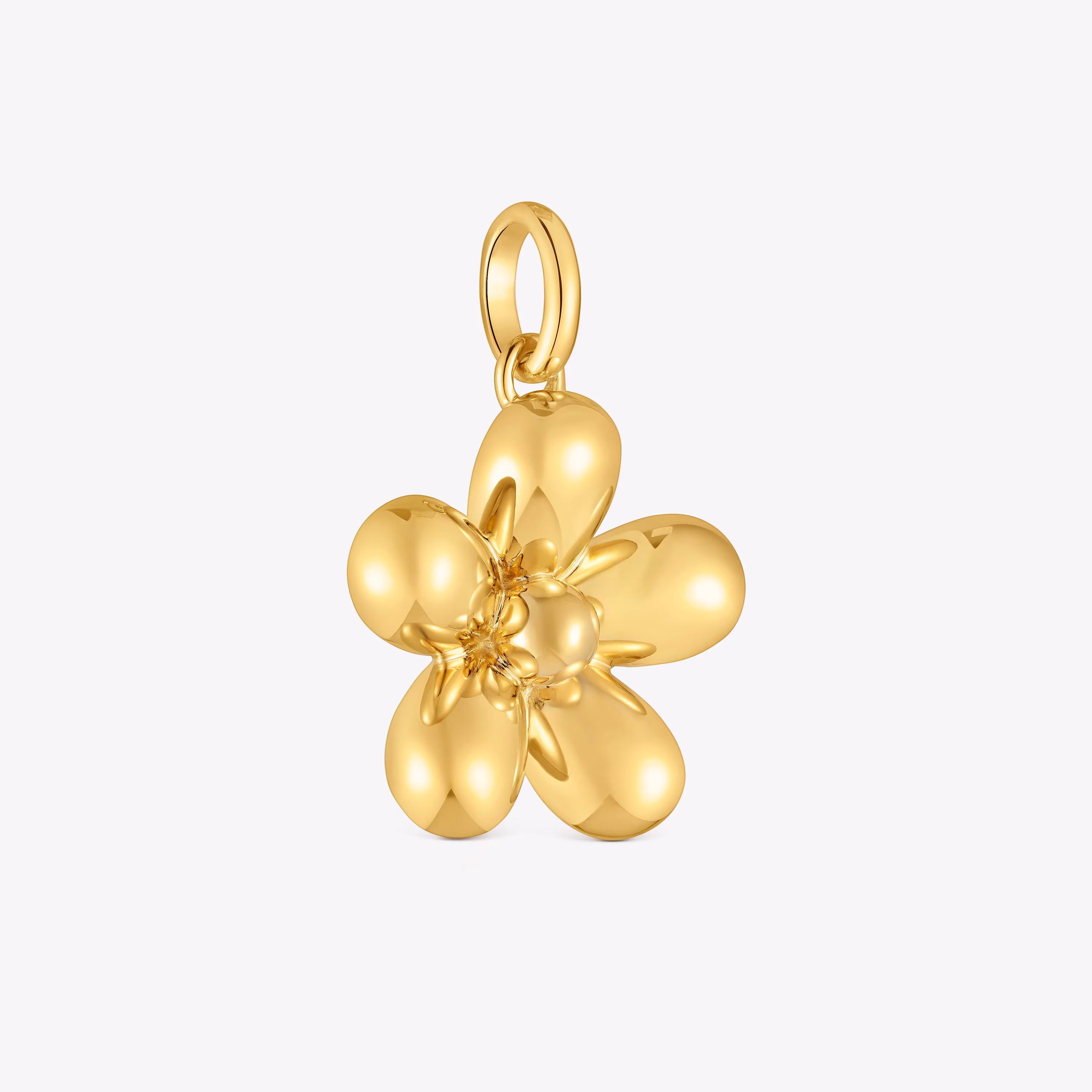 Colgante flor con baño de oro de 18 kt sobre plata Daisy