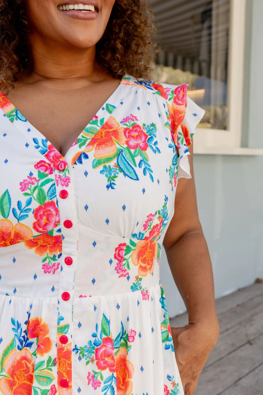 Chelsea Midi Dress in Frida