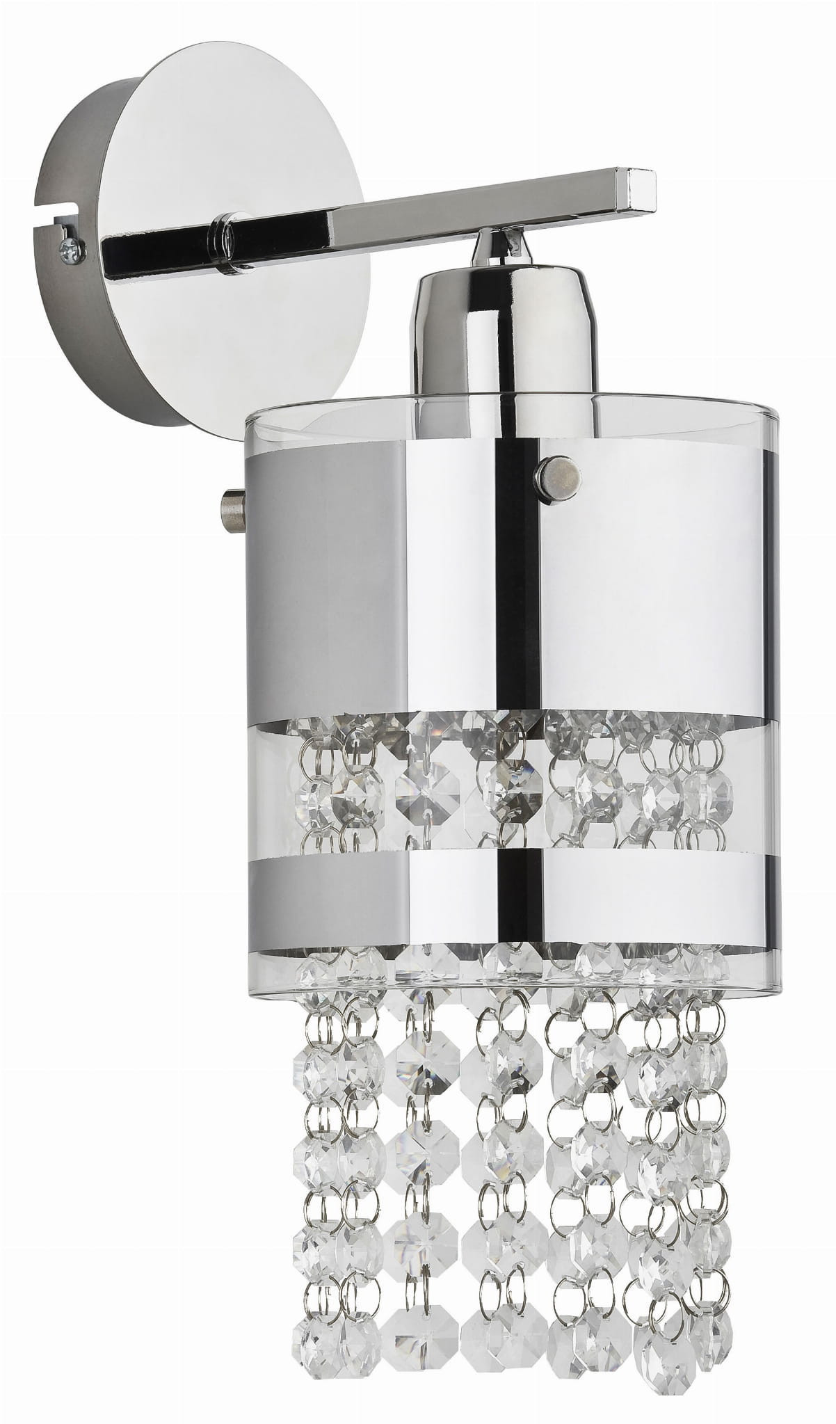 Kinkiet srebrny BRUNO 1xE27x60W wym:22x12x17cm IP20 Alfa