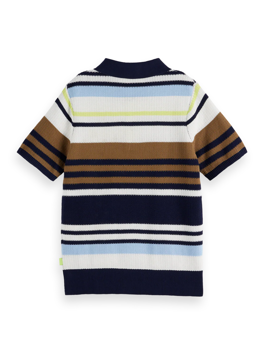 Boys' Structured Striped Knit Polo