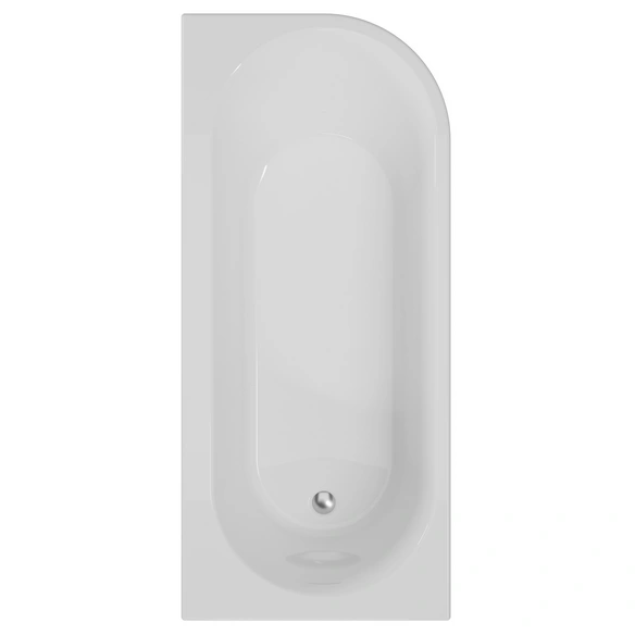 Badewanne »Mirador«, Corner links 1700x750 mm, weiß, inkl. Ablaufgarnitur Pop up, chrom