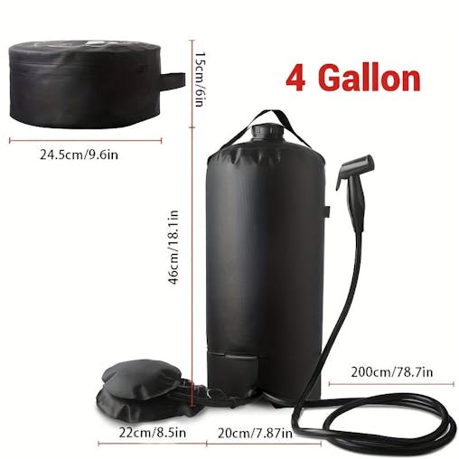 NNETM Shower Bag with Pump & Nozzle