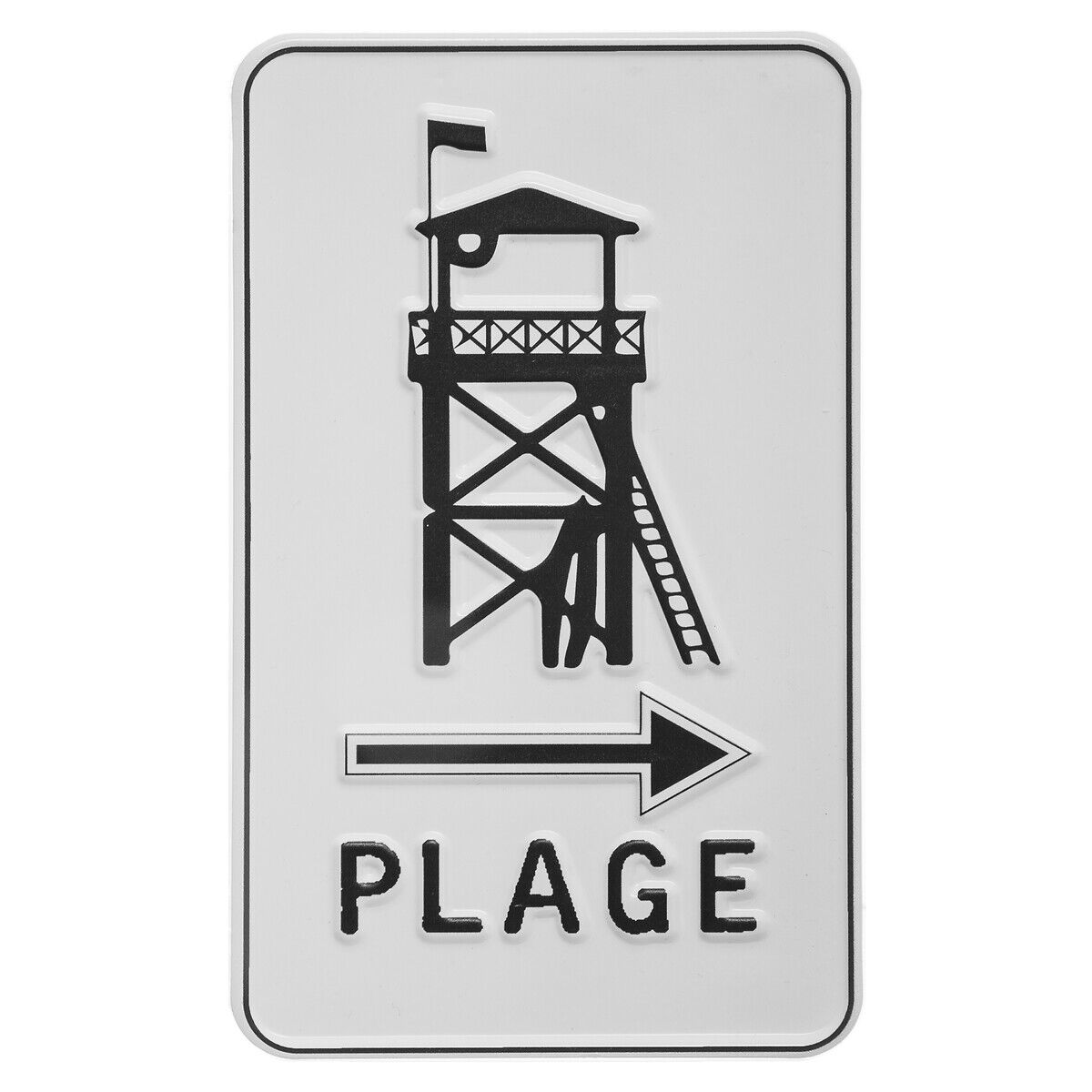 Placa decorativa SOUTH BAY branca 20x12cm