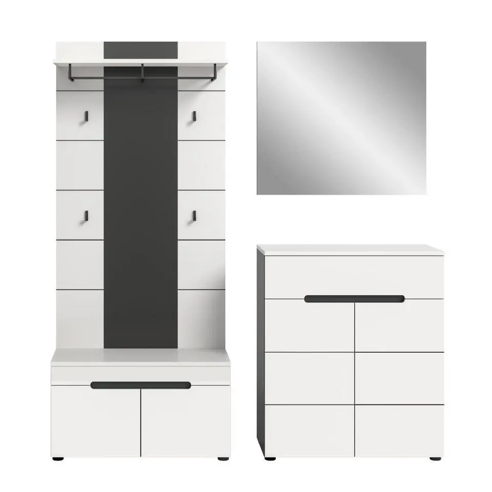 Hioshop Canu garderobe opstelling C34 wit- grijs