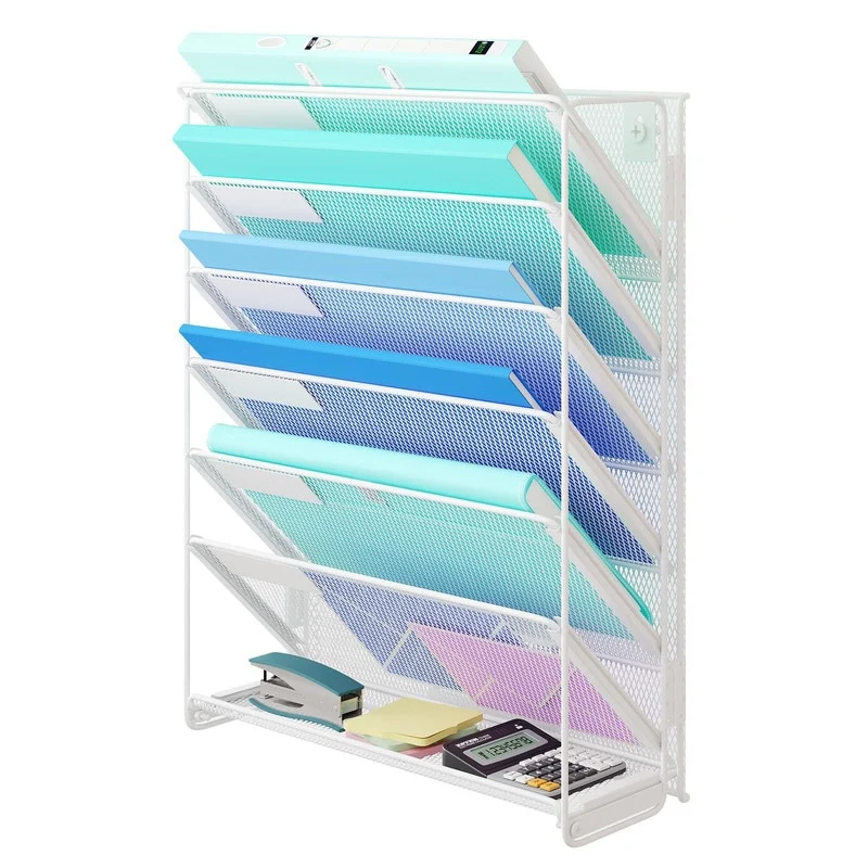 7-Tier Hanging File Organizer Vertical Wall File Holder - 15 x 13.4 x 4.5 inches
