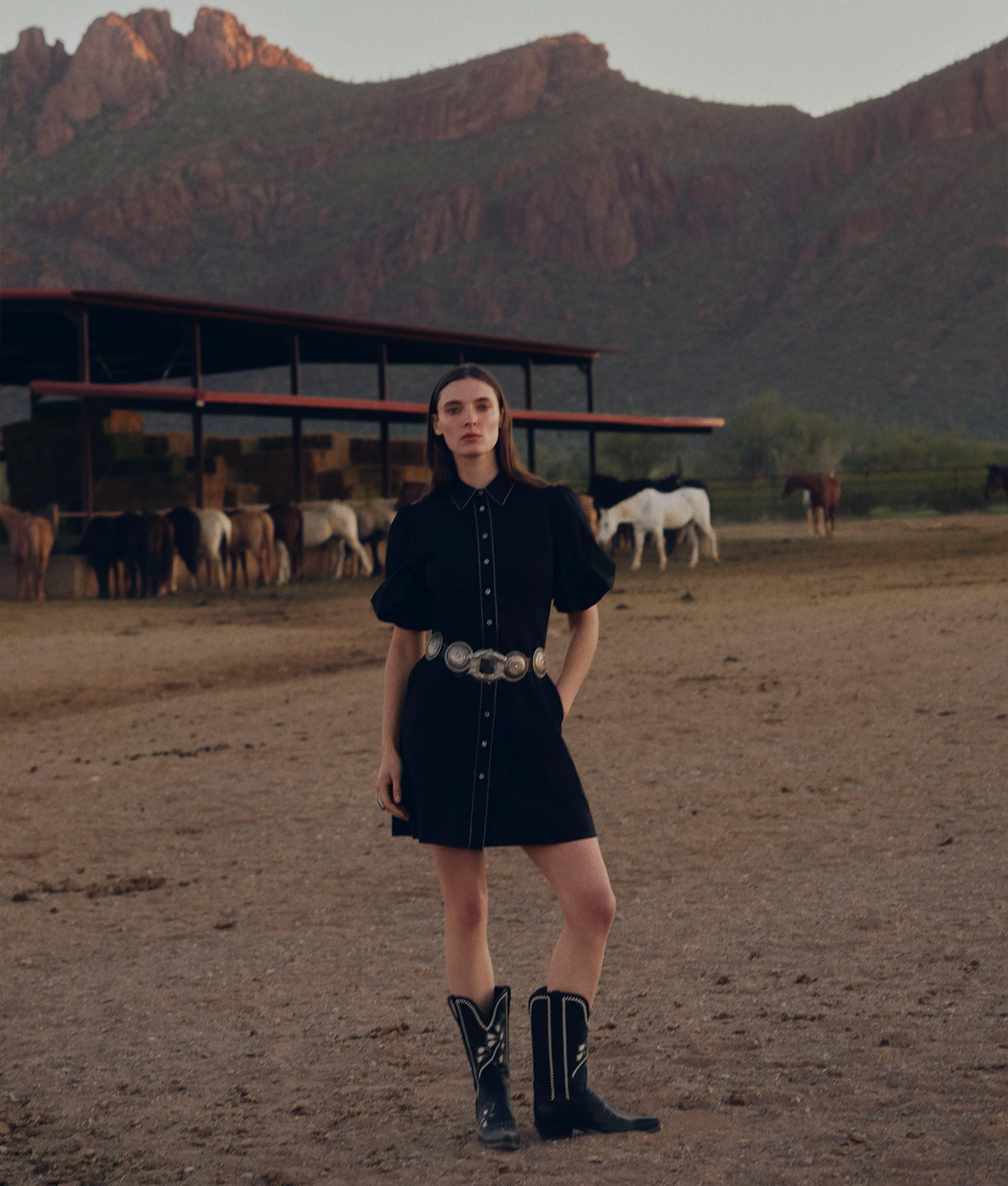 Lela Rose x Lucchese Wren - Black