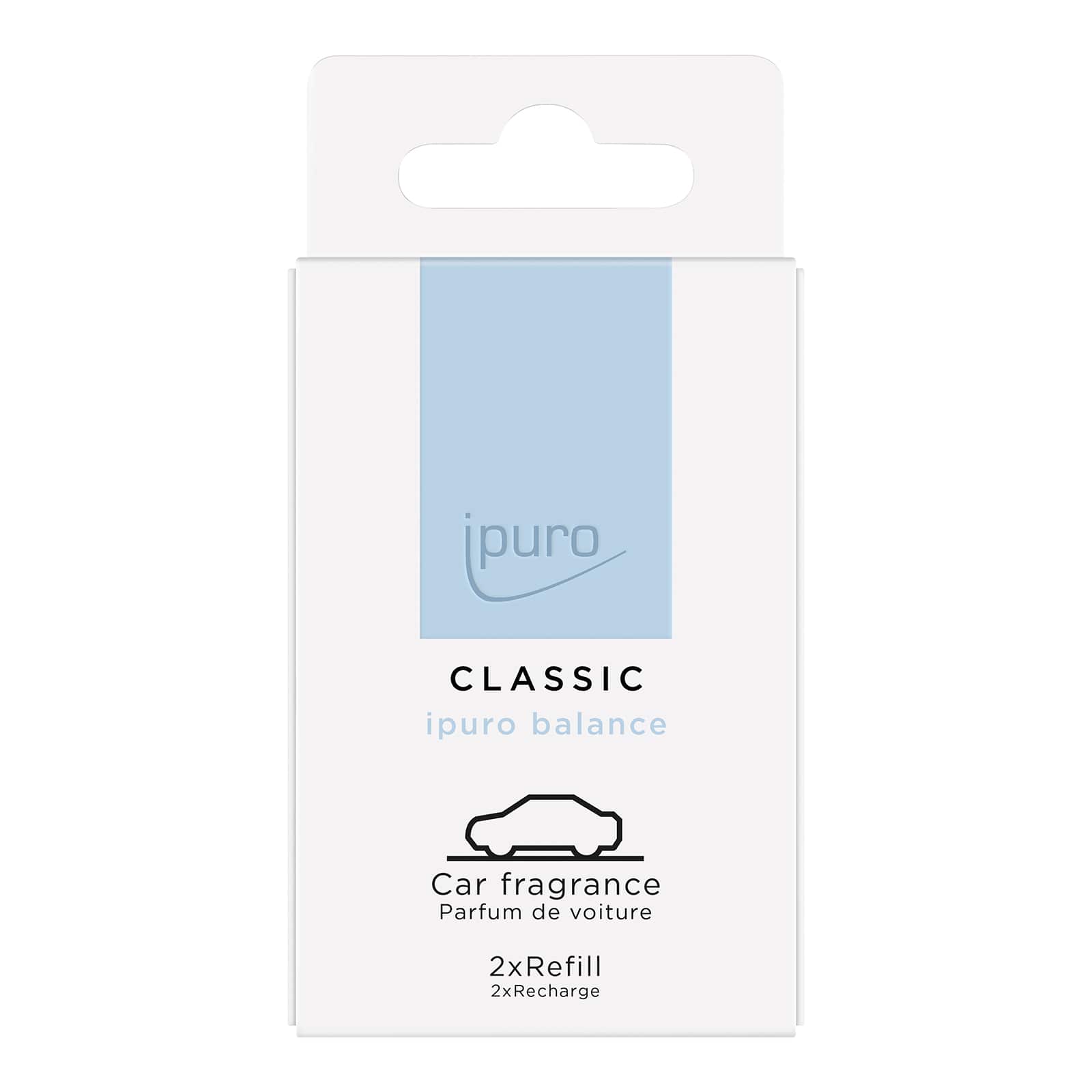 ipuro CLASSIC Autoduft Nachfüllpack Balance Blau, 2 Stück, 18 g