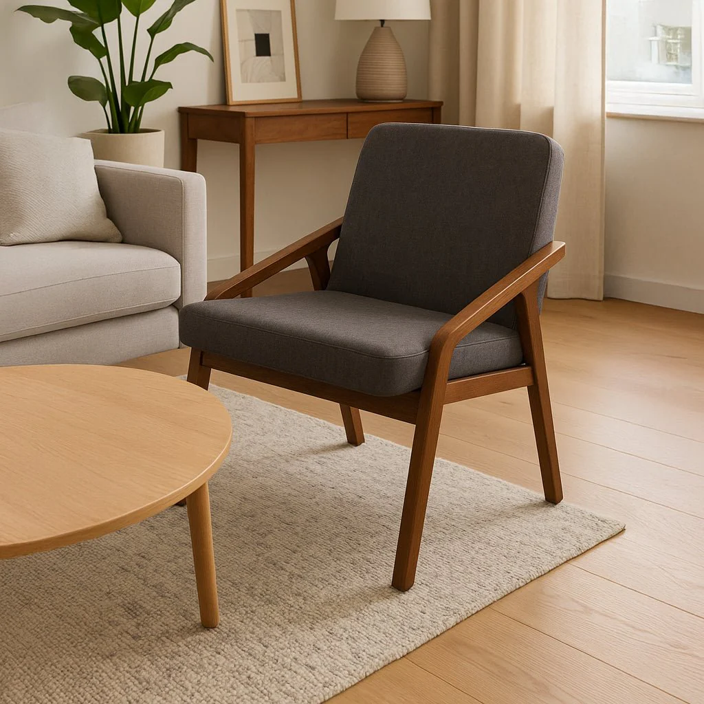 Cadeira Cinzenta com Braços RIGA