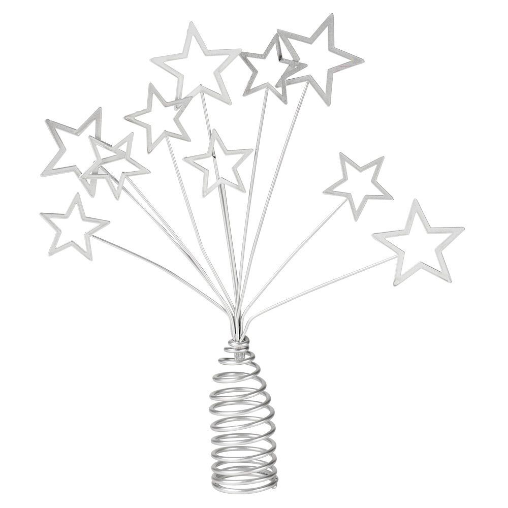 Cimier tête de sapin étoiles filantes No&euml;l - 3 modèles