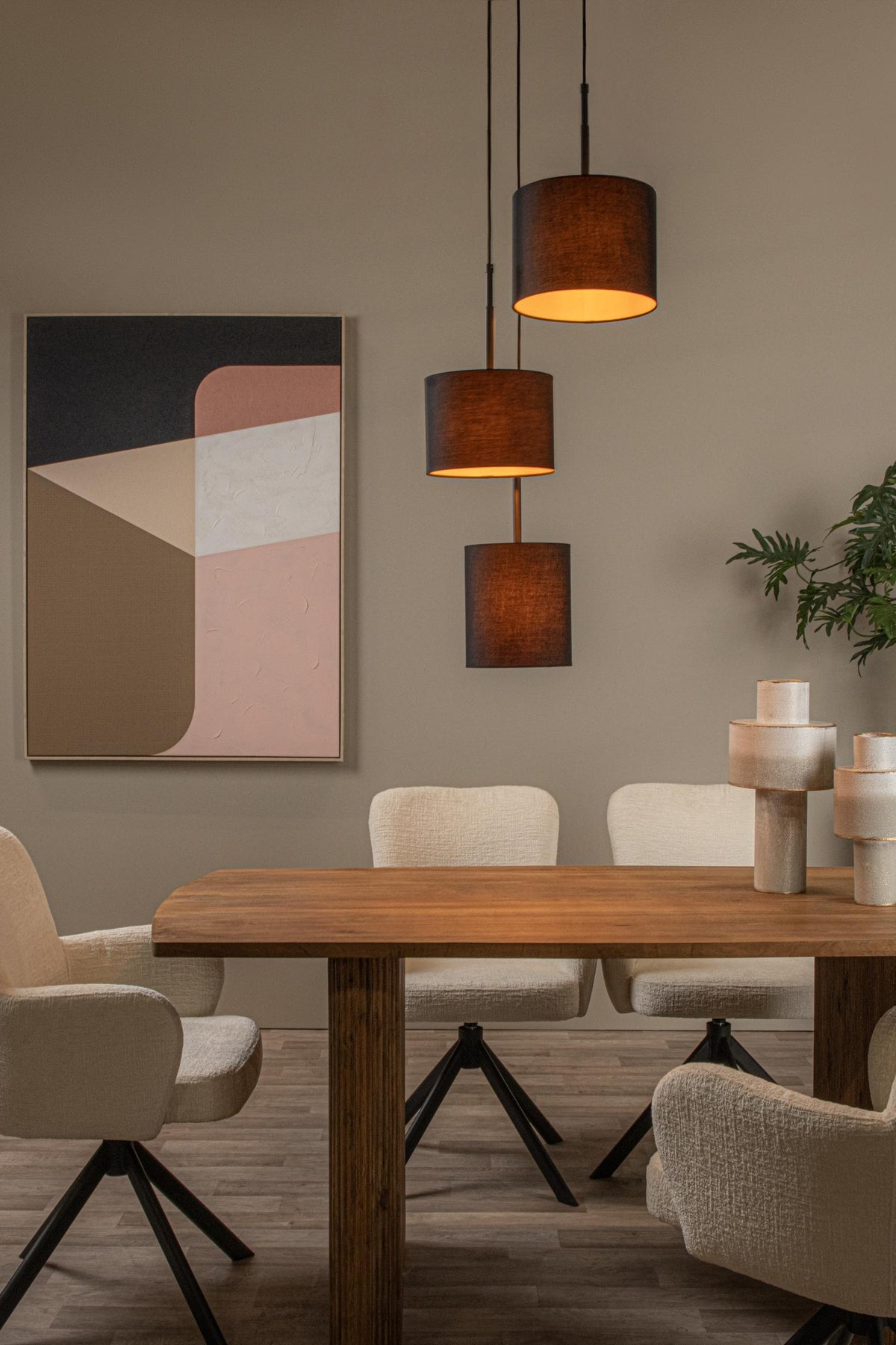 Lucide hanglamp MAYA - 3xE27 - Zwart