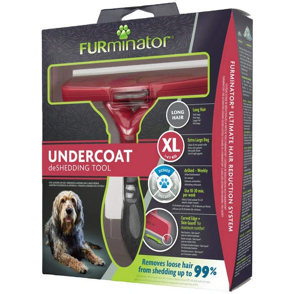 Bürste »deShedding TOOL«, XL Langhaar, für sehr große Hunde über 41 kg, rot