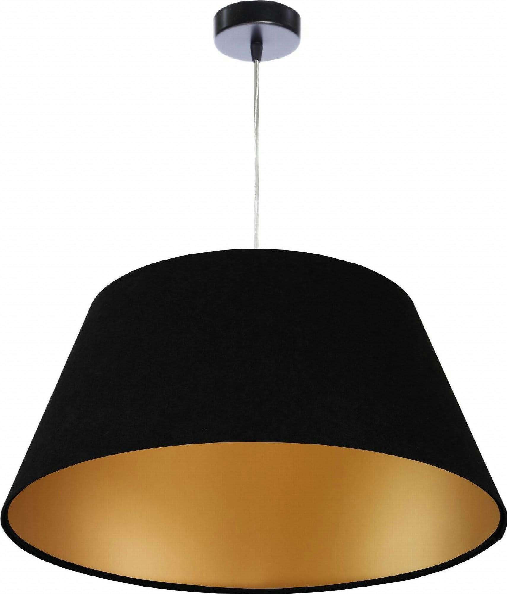 BIG BELL - Suspension Tissu Noir 50x50x102 cm