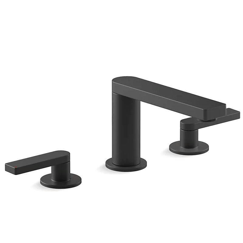 Kohler Composed Widespread 2-Handle Bathroom Faucet, Matte Black