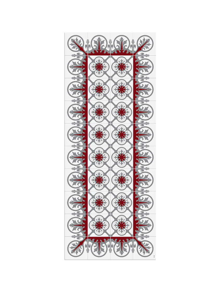 BARCELONE - Tapis en vinyle Aribau gris 80x200