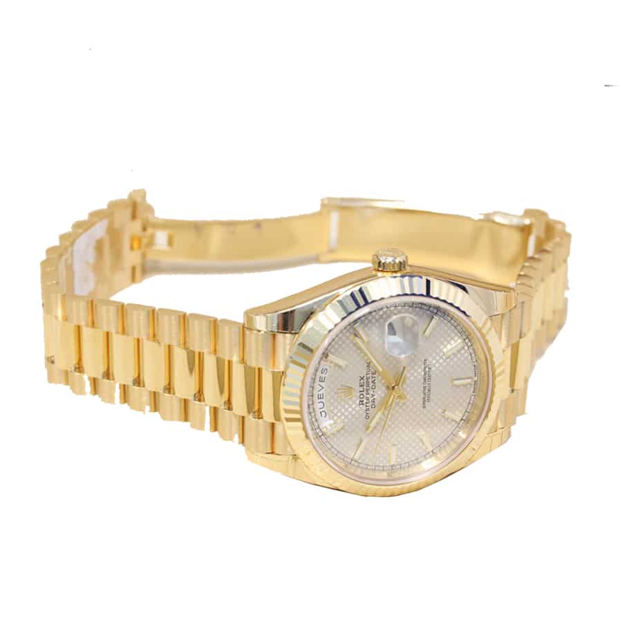 Rolex Day-Date 228238-0004 “Diagonal Silver” Premium Duplicate