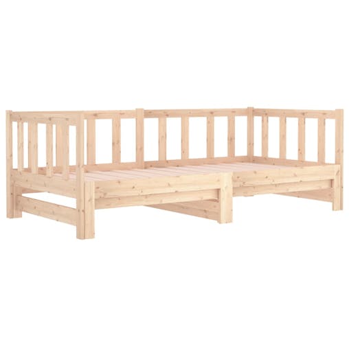 NNEVL Pull-out Day Bed 2x(92x187) cm Solid Wood Pine