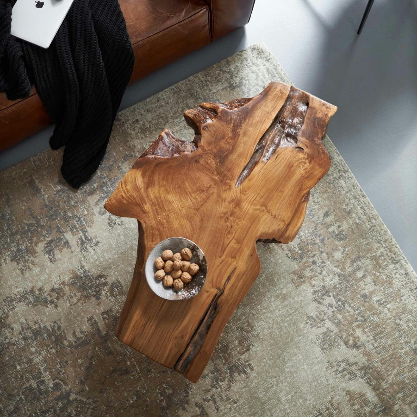 ASPEN - Table basse en teck massif et acier