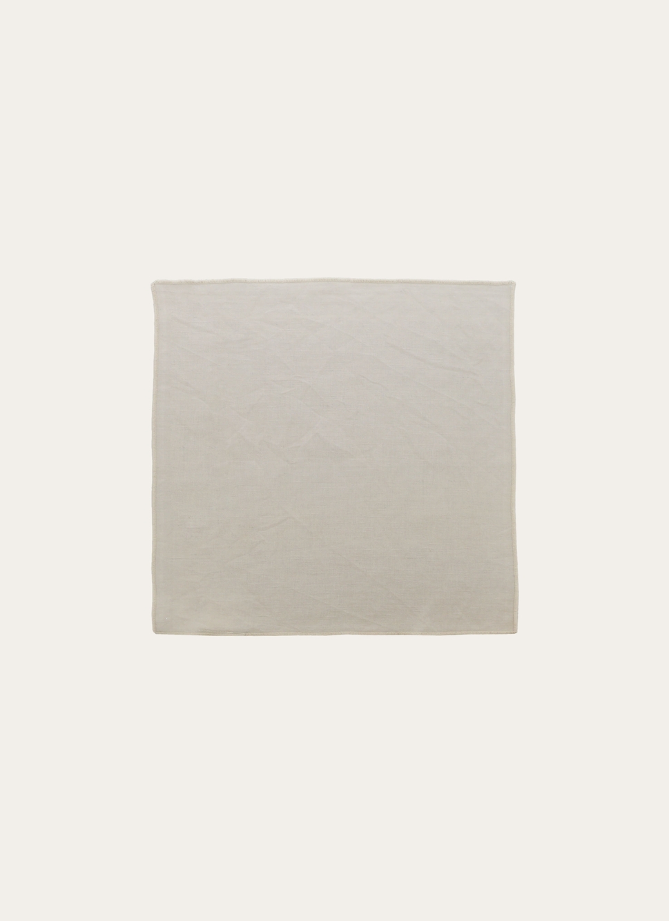 SERVIETTE DE TABLE EN COTON ET LIN BOURDON COLORÉ MASTIC
