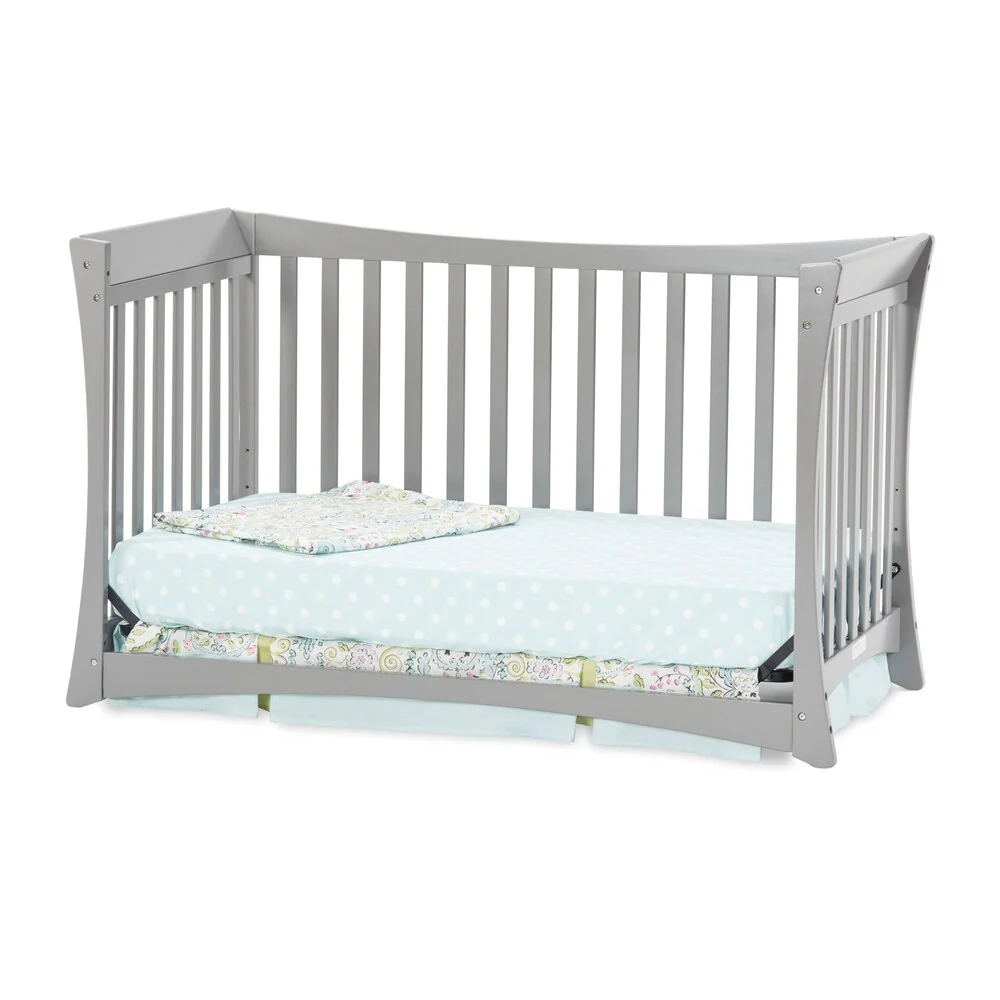 Child Craft Parisian 3-in-1 Stationary Crib in Cool Grey