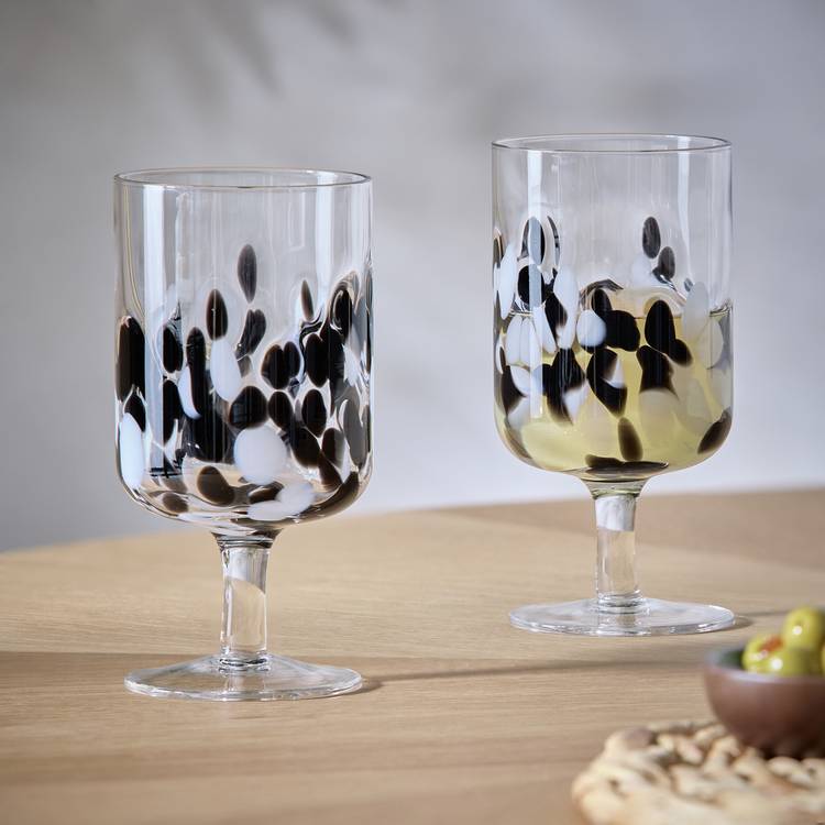 Habitat Confetti Set of 2 White Wine Glasses