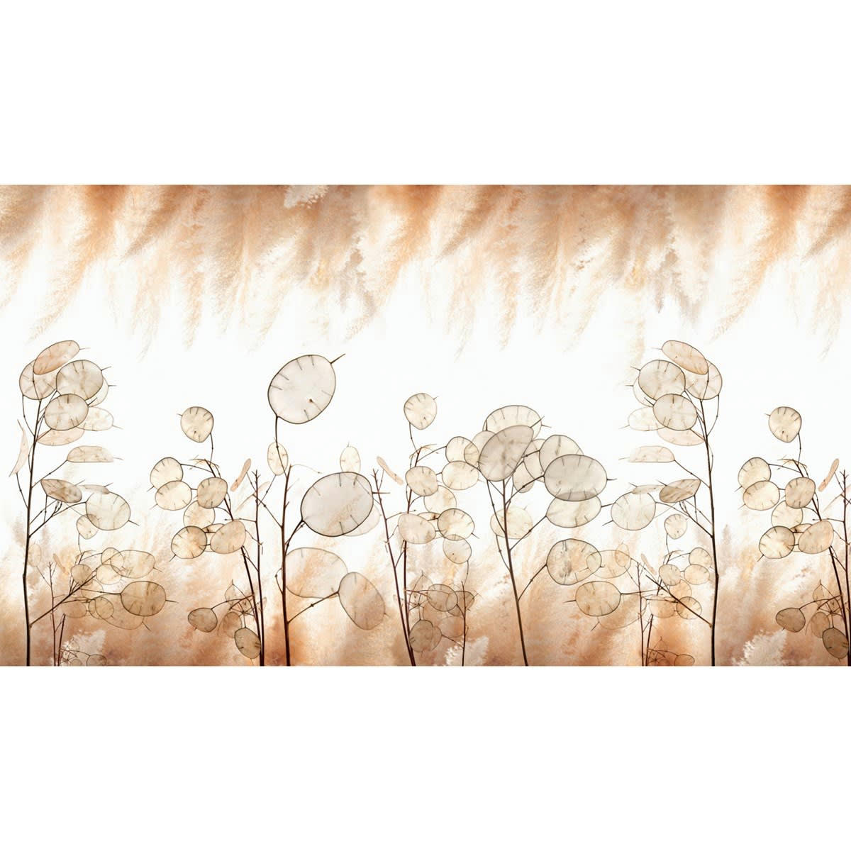 LUNARA XL - Papier peint panoramique motif imprimé Beige sable 480x270cm