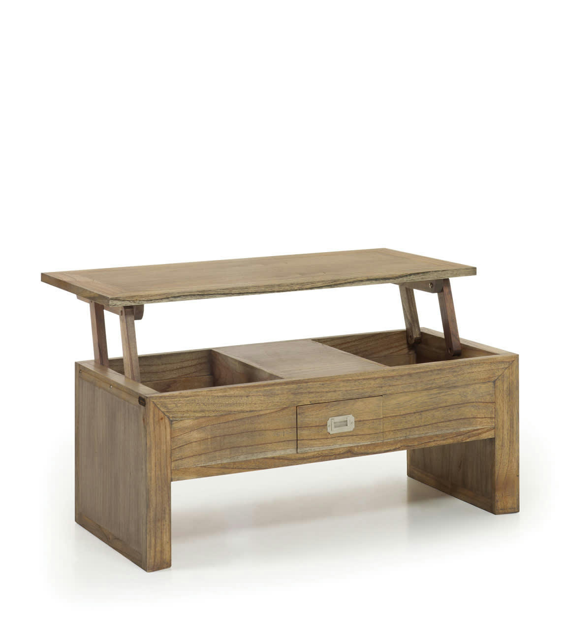 MERAPI - Table basse relevable en bois marron L 110 cm