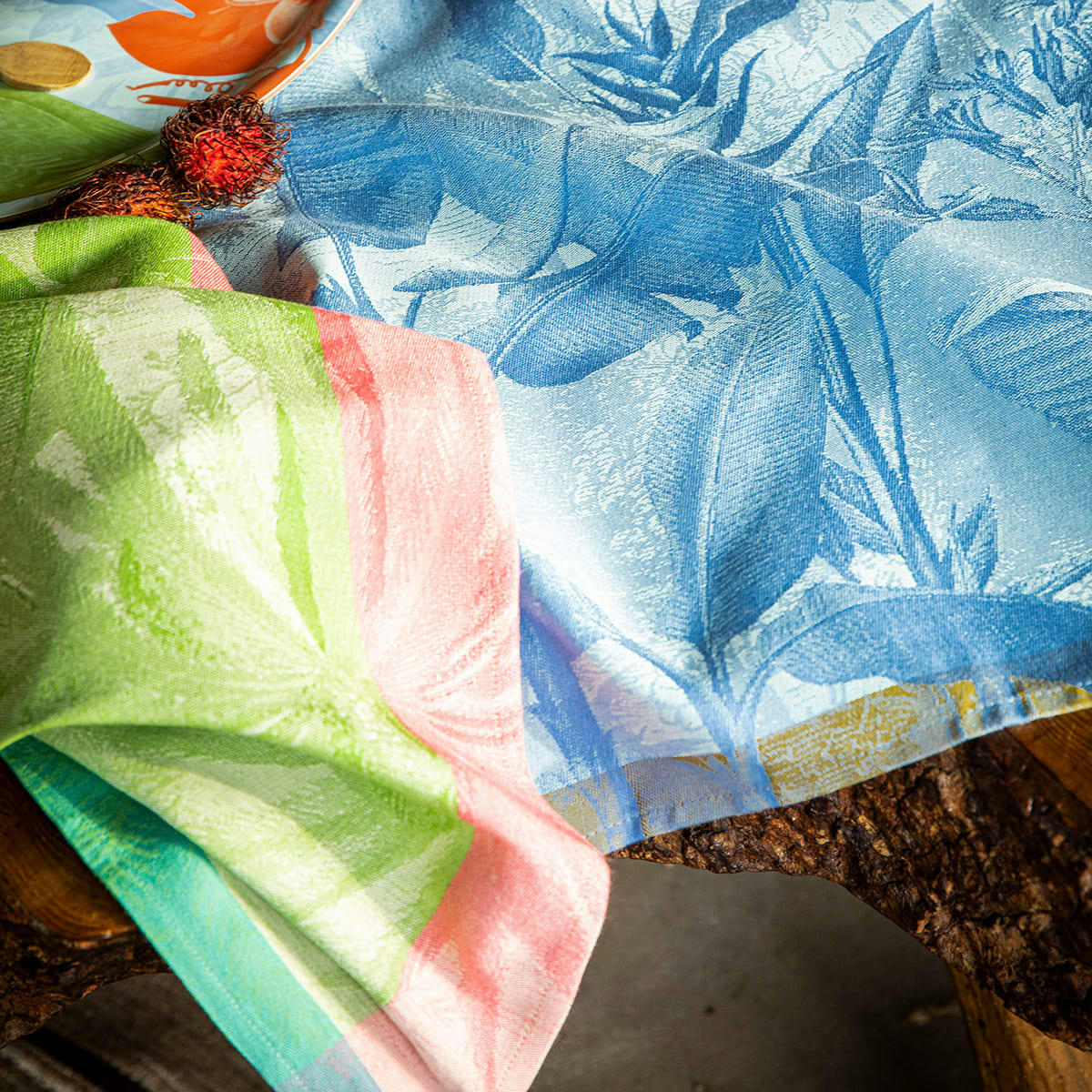 ÉQUATEUR - Torchon en coton perroquet 60 x 80