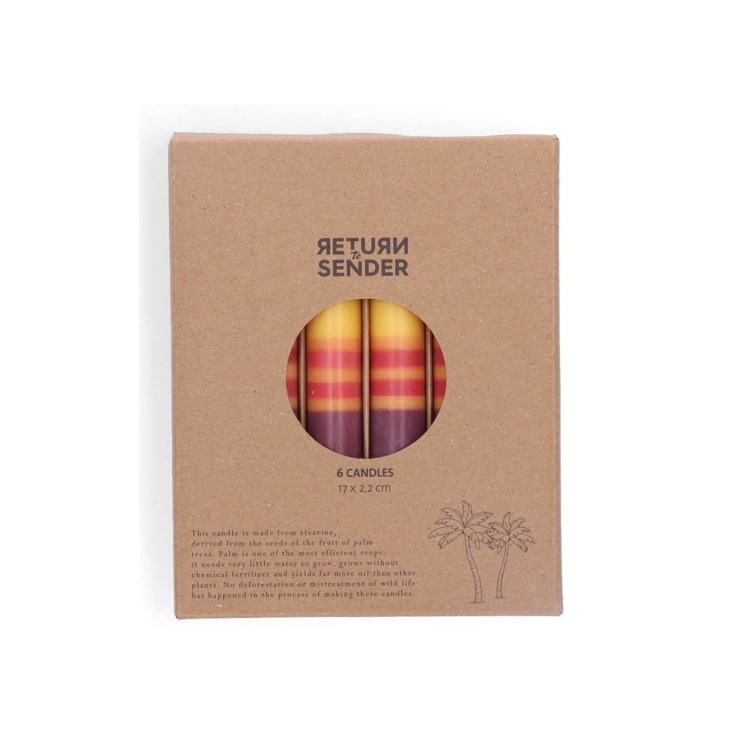 Return to Sender Dinerkaarsen 17 cm Spice - Set van 6