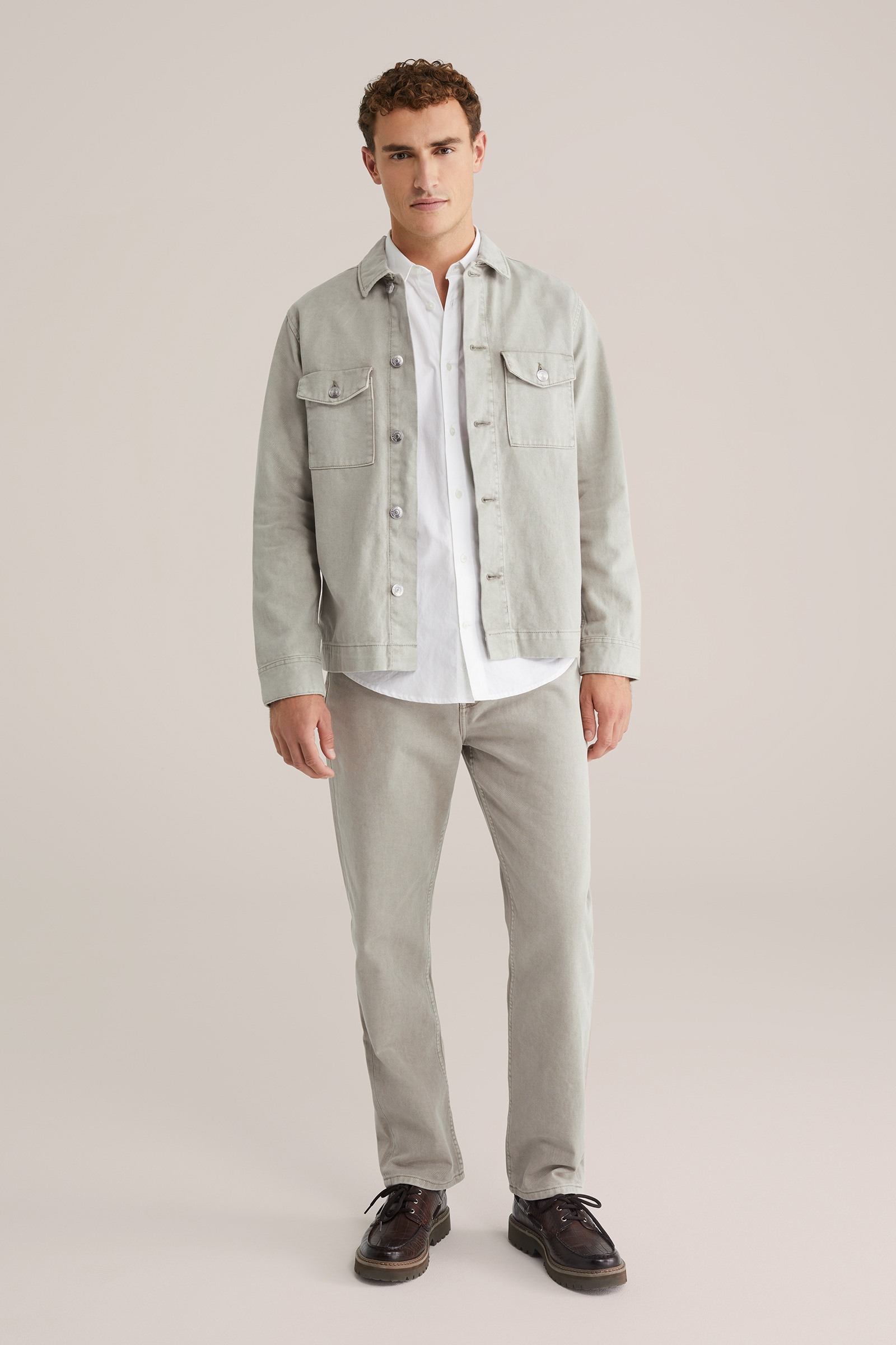 Heren boxy fit overshirt van denim