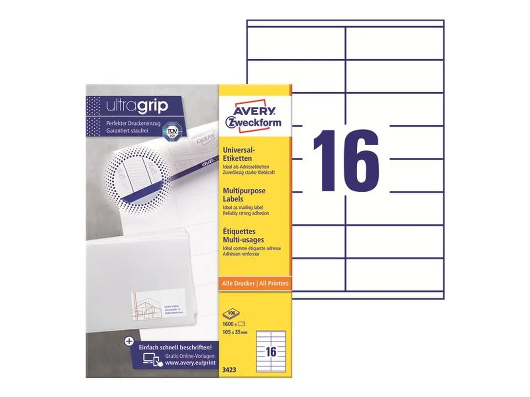 Etiketten 100er-Set Universal-Etiketten