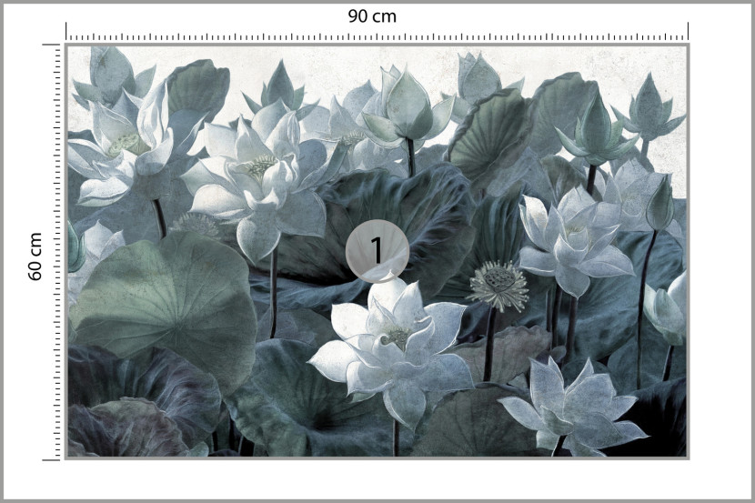 Fototapeta Abstrakcyjne Kwiaty Lotosu 90x60cm