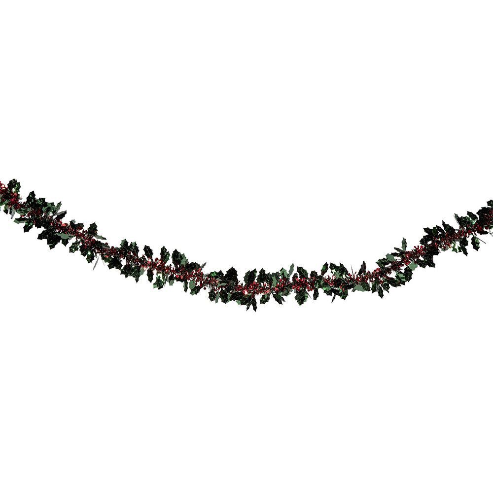 Guirlande scintillante houx vert et rouge 2m