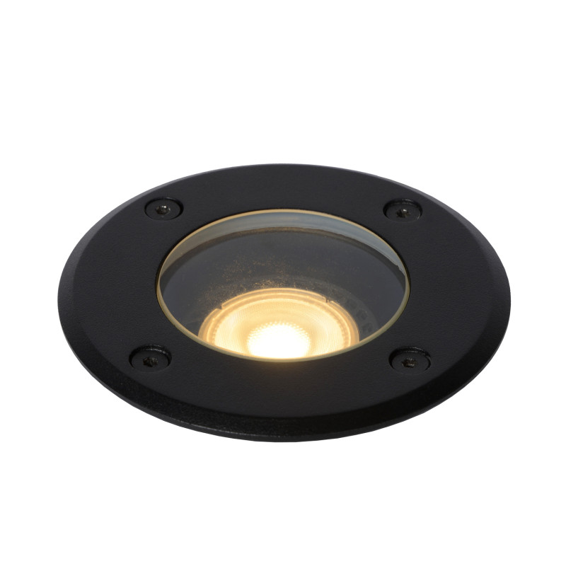 Spot extérieur à encastrer Biltin rond noir dimmable GU10 35 W LUCIDE