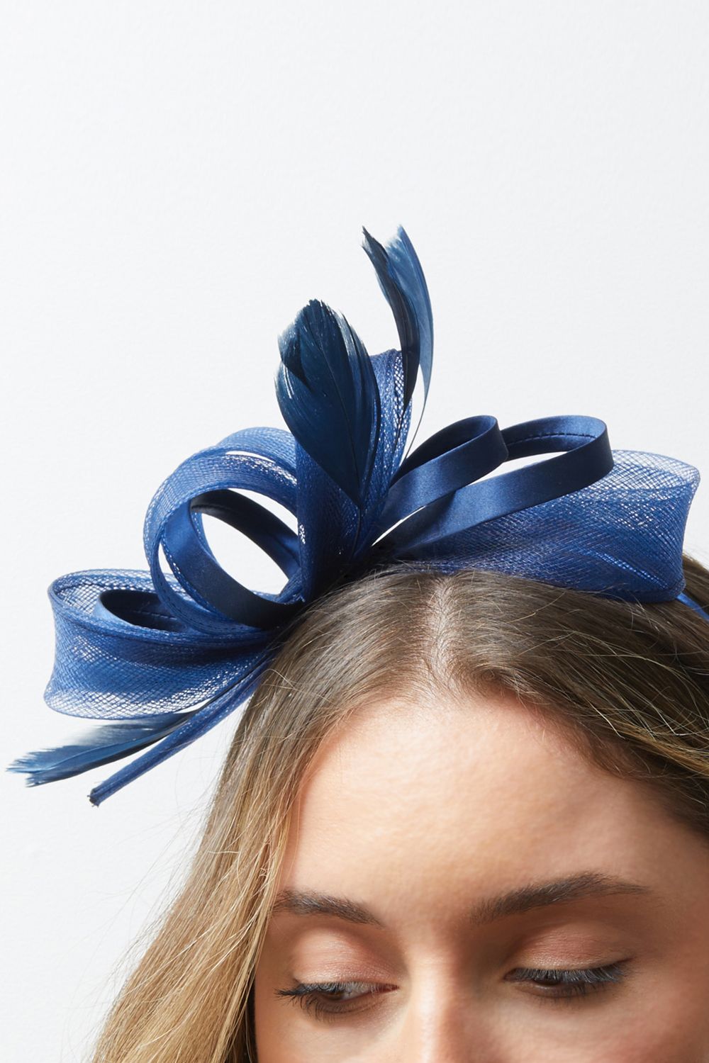 Jon Richard Navy Medium Fascinator Headband