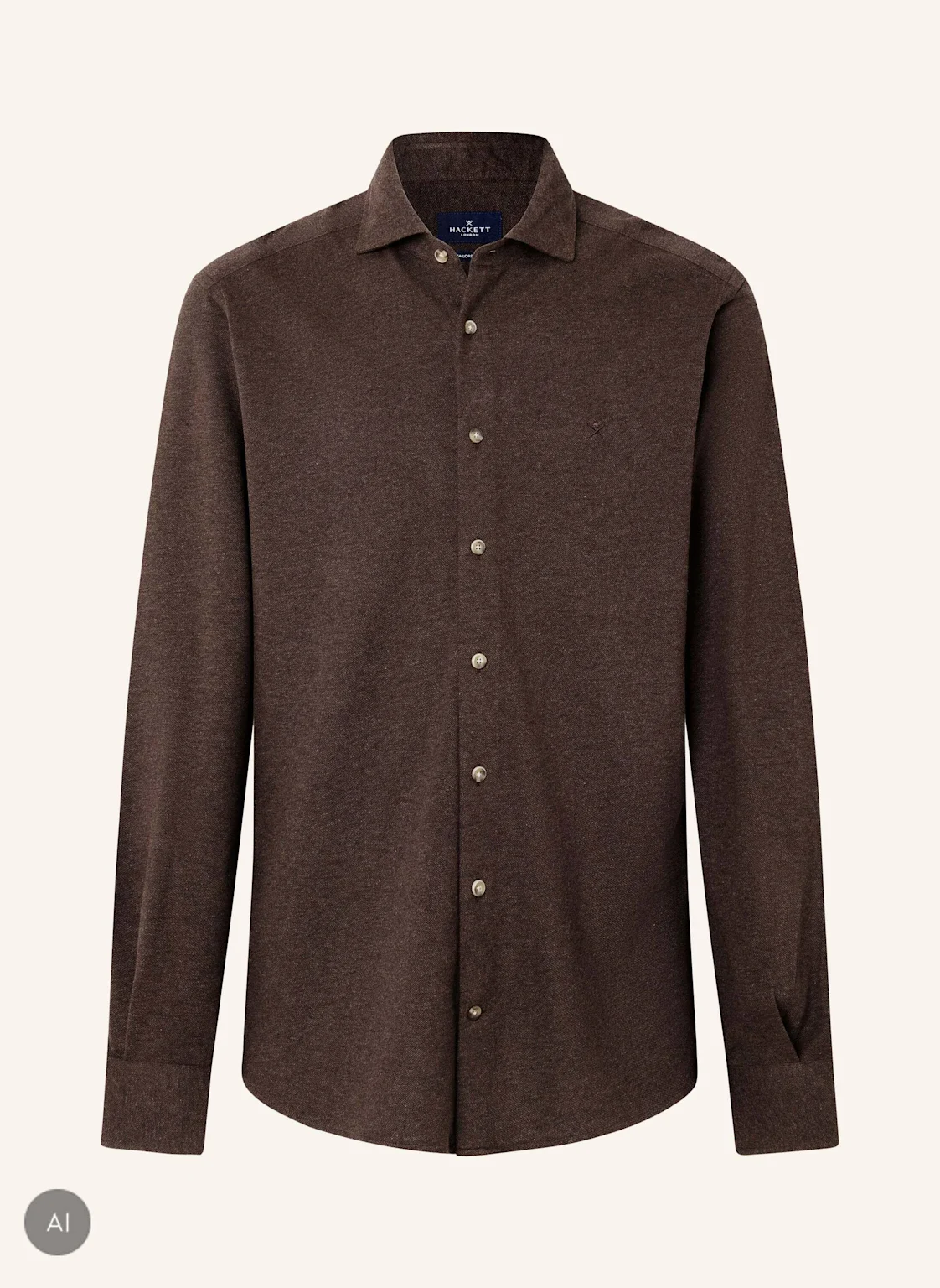 HACKETT LONDON Freizeithemd MELANGE JERSEY PIQUE
