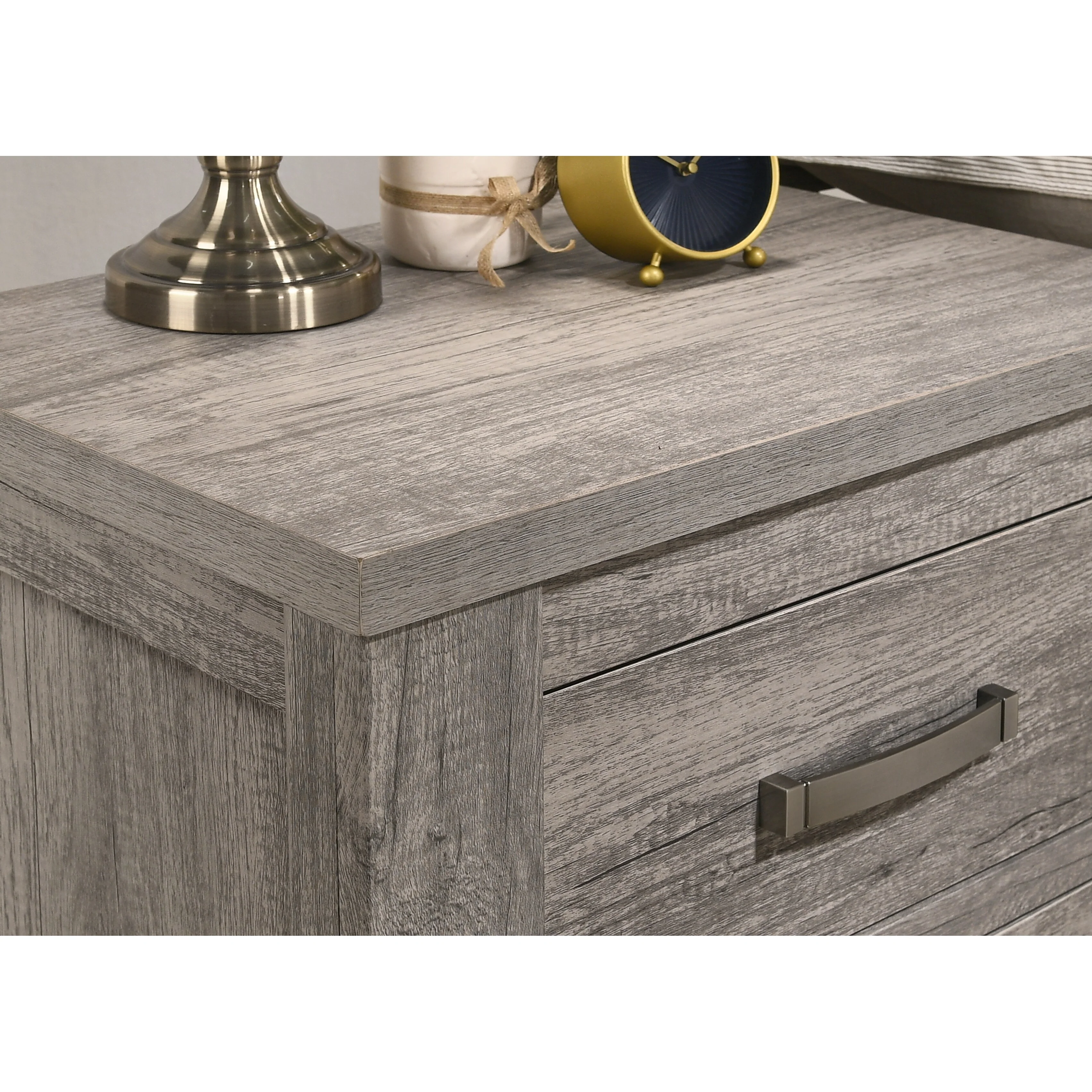 Floren Contemporary Wood Two-Drawer Nightstand